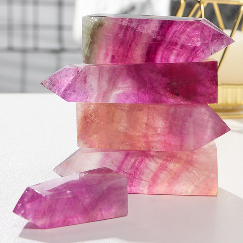 Pink Purple Fluorite Tower - Balance Chakra Energy & Enhance Leadership