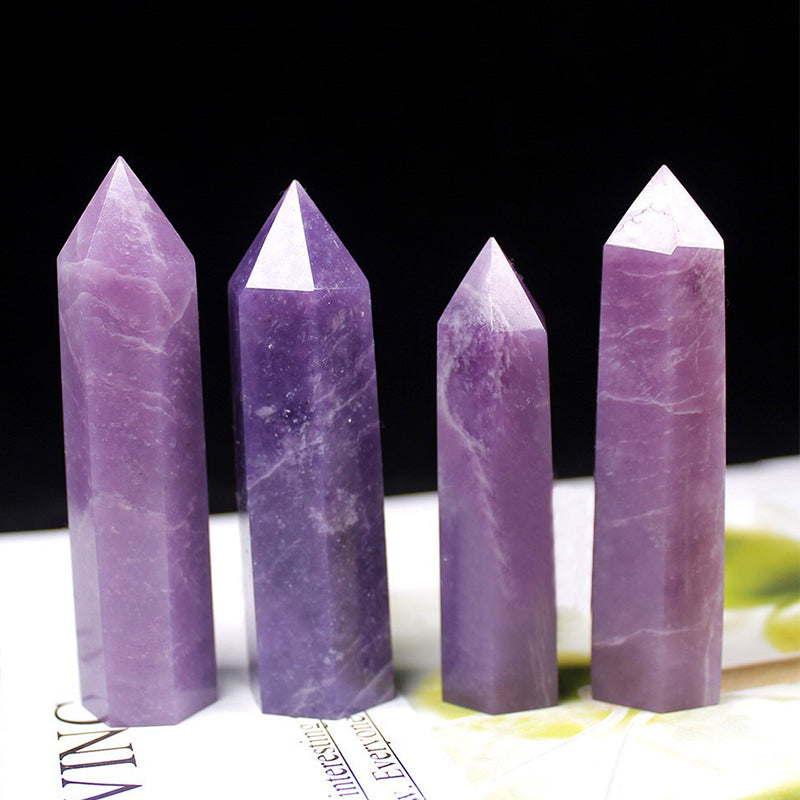 Purple Lepidolite Tower - Spiritual Growth, Emotional Healing & Negative Energy Purification