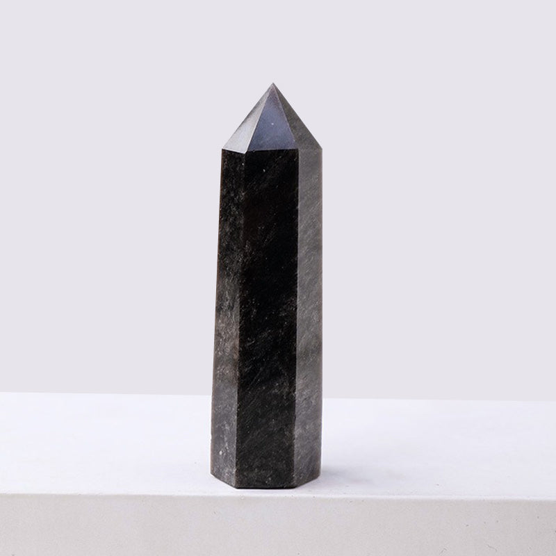 Golden Sheen Obsidian Tower - Stress Relief, Self-Confidence and Spiritual Protection