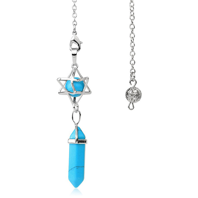 A must-have for mysterious witches: Natural crystal hexagram pendulum