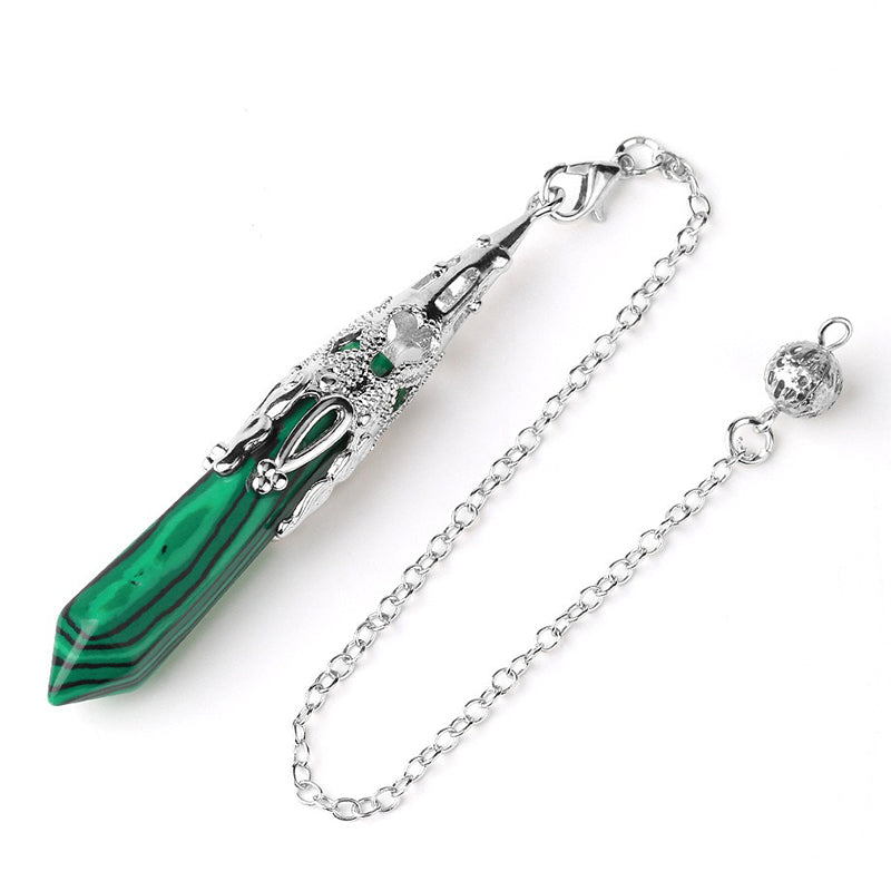 Crystal Cut Edge Natural Crystal Pendulum - The perfect companion to your witch's magic