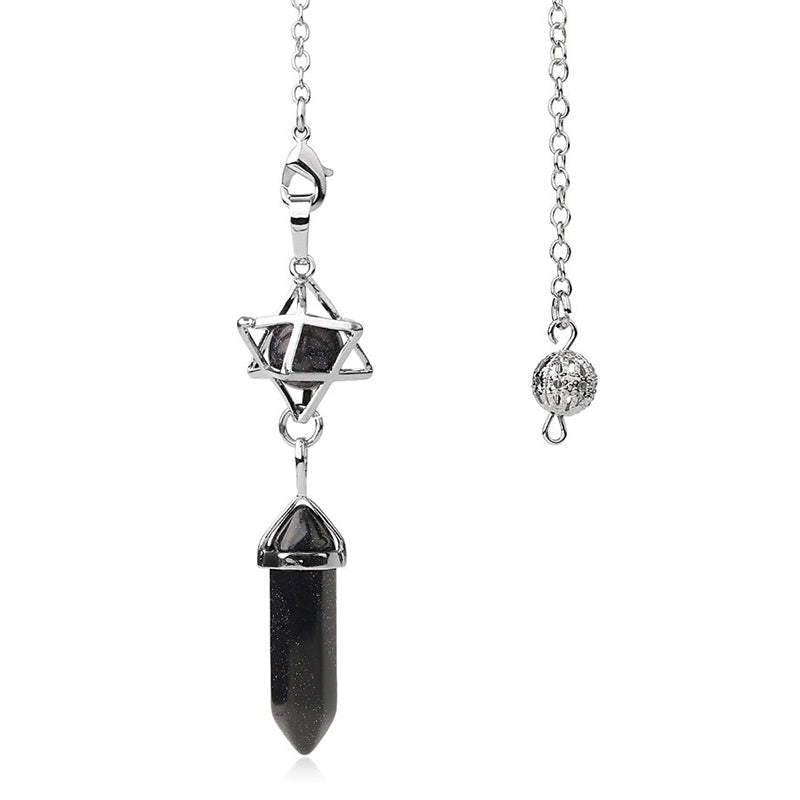 A must-have for mysterious witches: Natural crystal hexagram pendulum