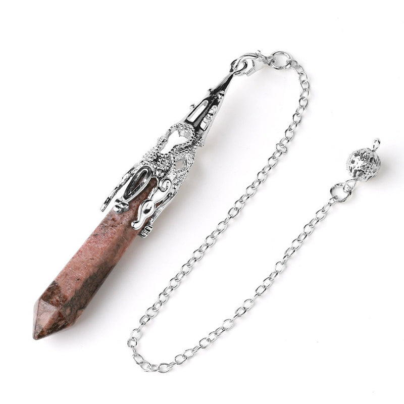 Crystal Cut Edge Natural Crystal Pendulum - The perfect companion to your witch's magic