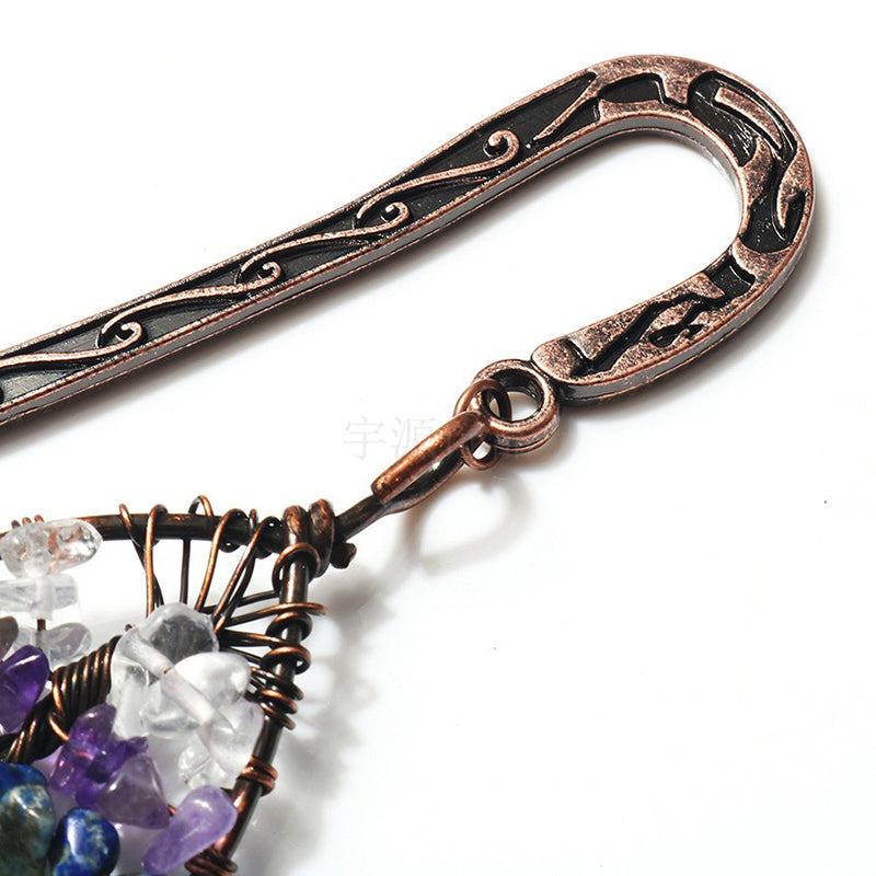 Crystal Marquise Bookmark: Vintage metal design, witch magic style