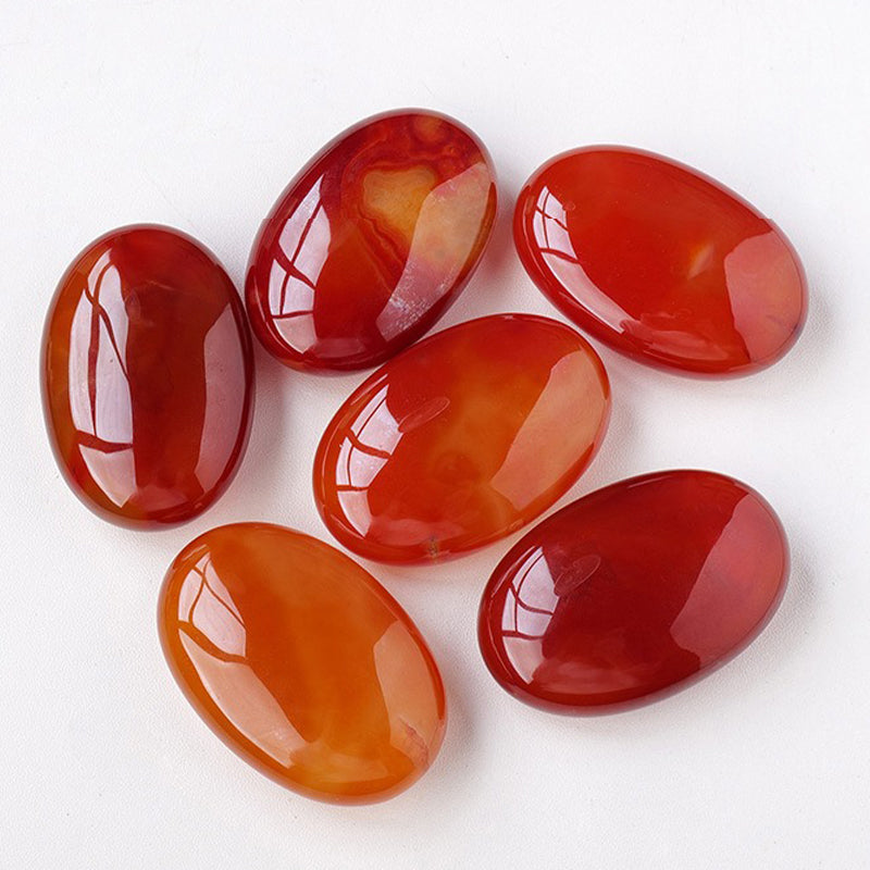 Red Agate Palm Stone - Protection, Courage, Balance & Aesthetics