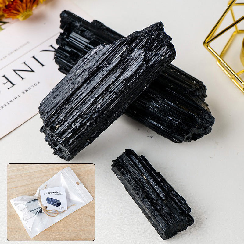 Black Tourmaline Raw Crystal Ornaments- Protect & Purify