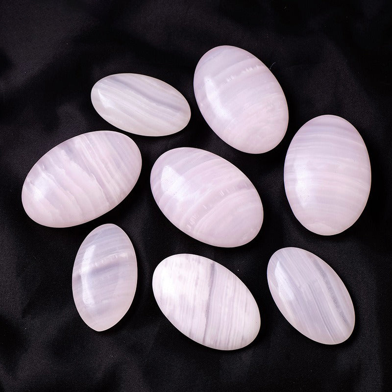 Pink Calcite Palm Stone - Emotional Harmony & Love Enhancement