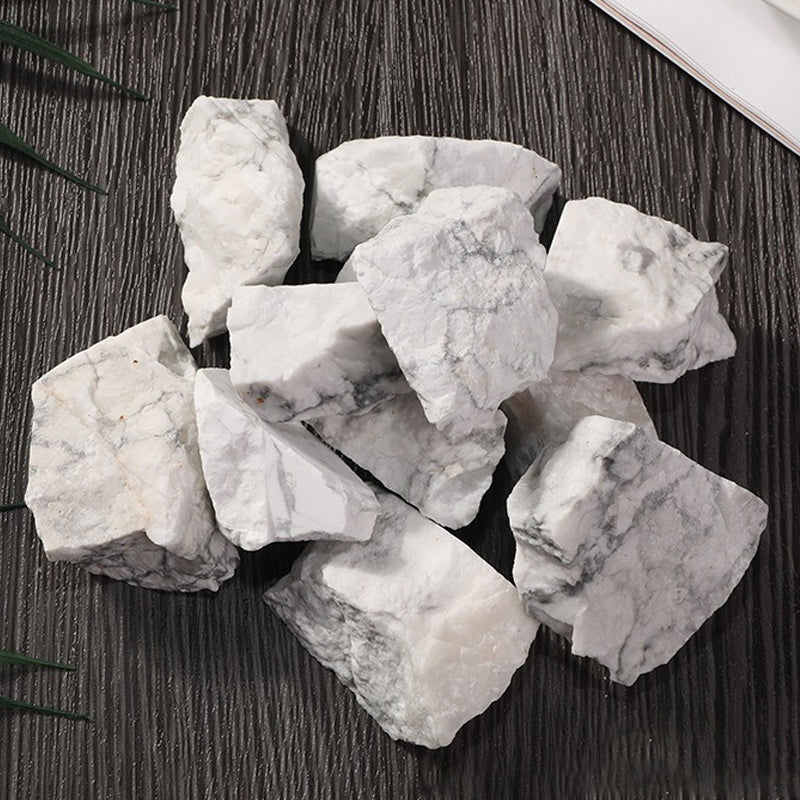 White Howlite Stone for Calming Stress Relief, Anxiety Reduction, and Spiritual Growth