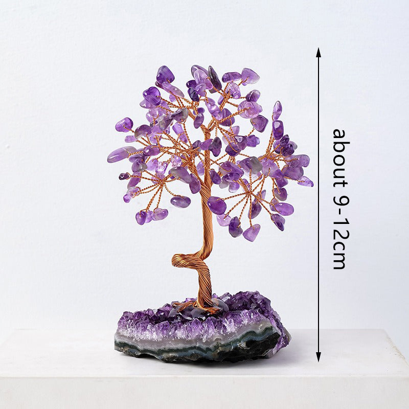 Witch's Gift: Natural Amethyst Cluster Base Gravel Money Tree, Life-Giving Crystal Magic