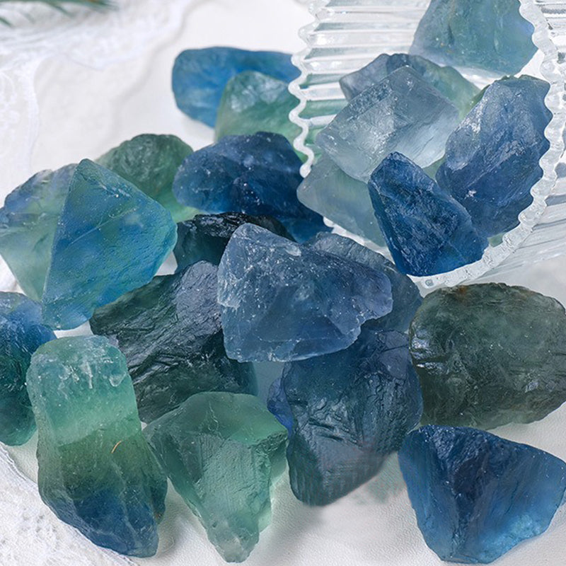 Blue Green Fluorite Raw Crystal - Emotional Stability, Enhanced Confidence & Courage