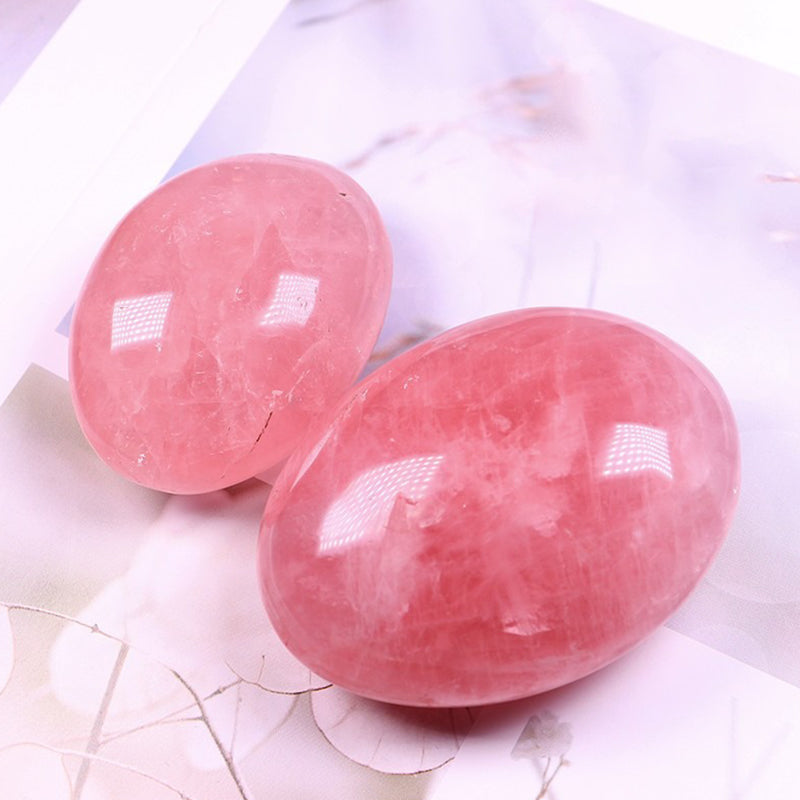 Madagascar Rose Quartz Palm Stone - Love, Self-Charm & Spiritual Healing