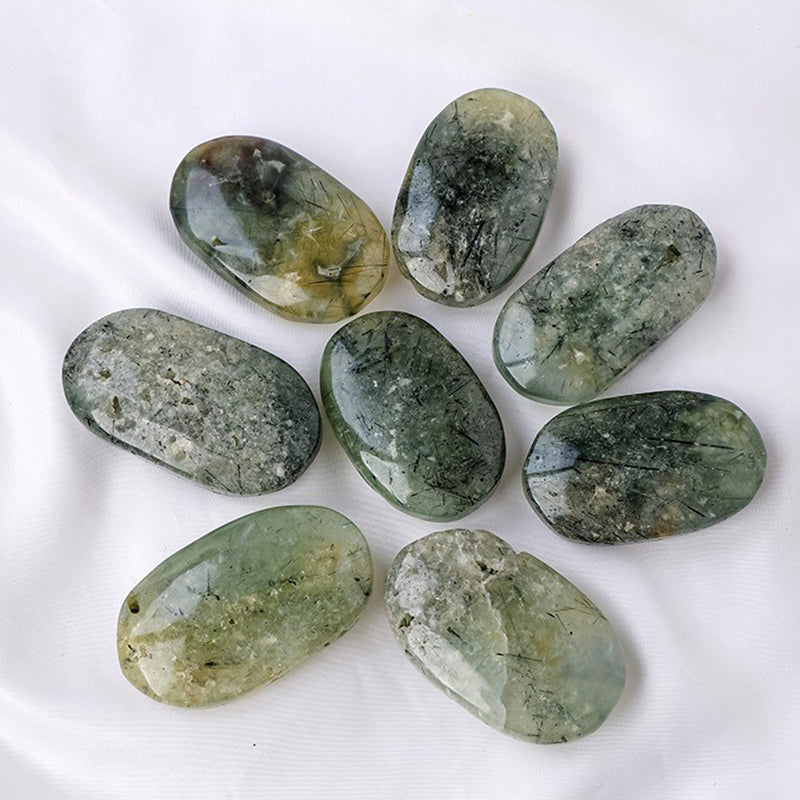 Prehnite Palm Stone - Unleash Emotional Balance & Spiritual Radiance