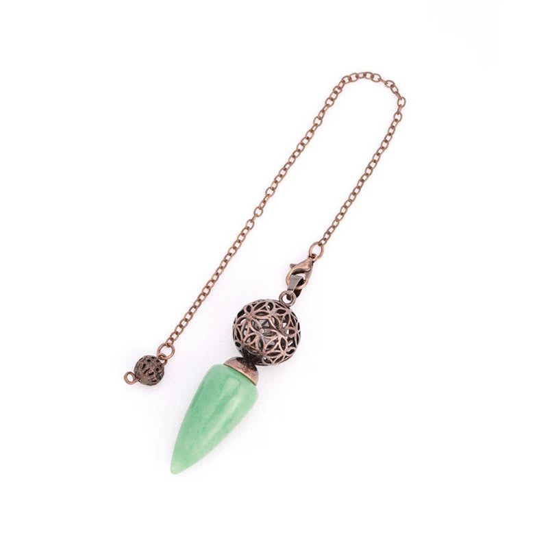 Natural crystal pendulum - bullet-shaped design, hollow circle, special for witch magic