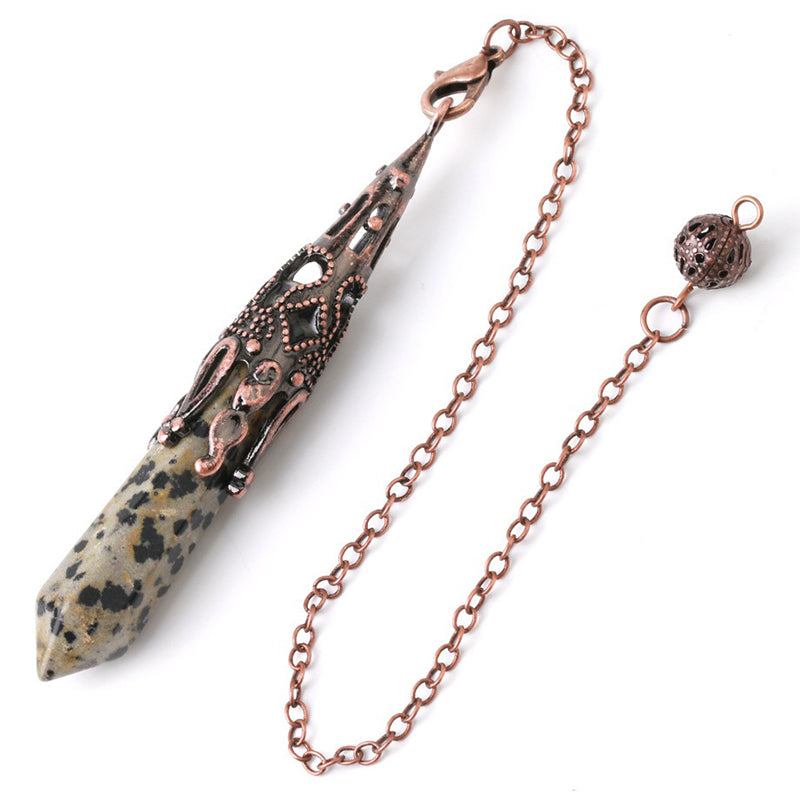 Crystal Cut Edge Natural Crystal Pendulum - The perfect companion to your witch's magic