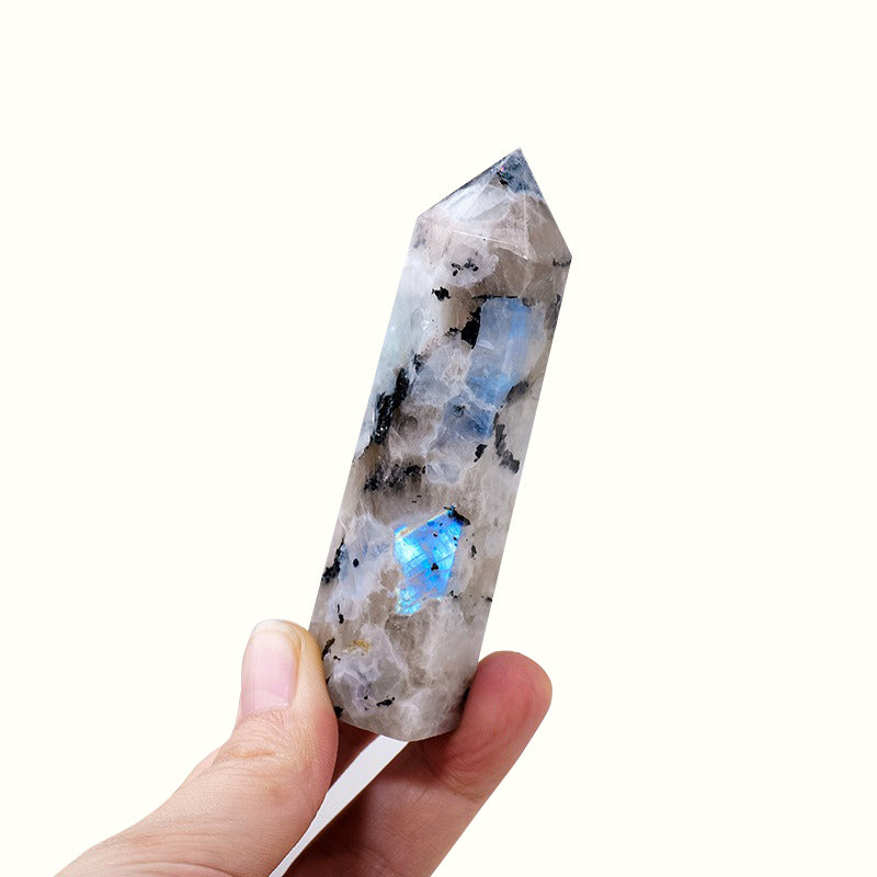 Rainbow Moonstone Tower - Emotional Stabilizer and Spiritual Enhancer