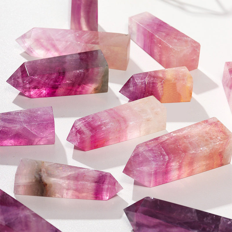 Pink Purple Fluorite Tower - Balance Chakra Energy & Enhance Leadership