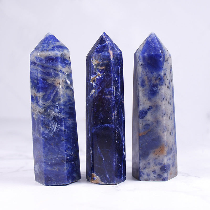 Blue Aragonite Tower - Calming Energy for Mind and Throat Chakra