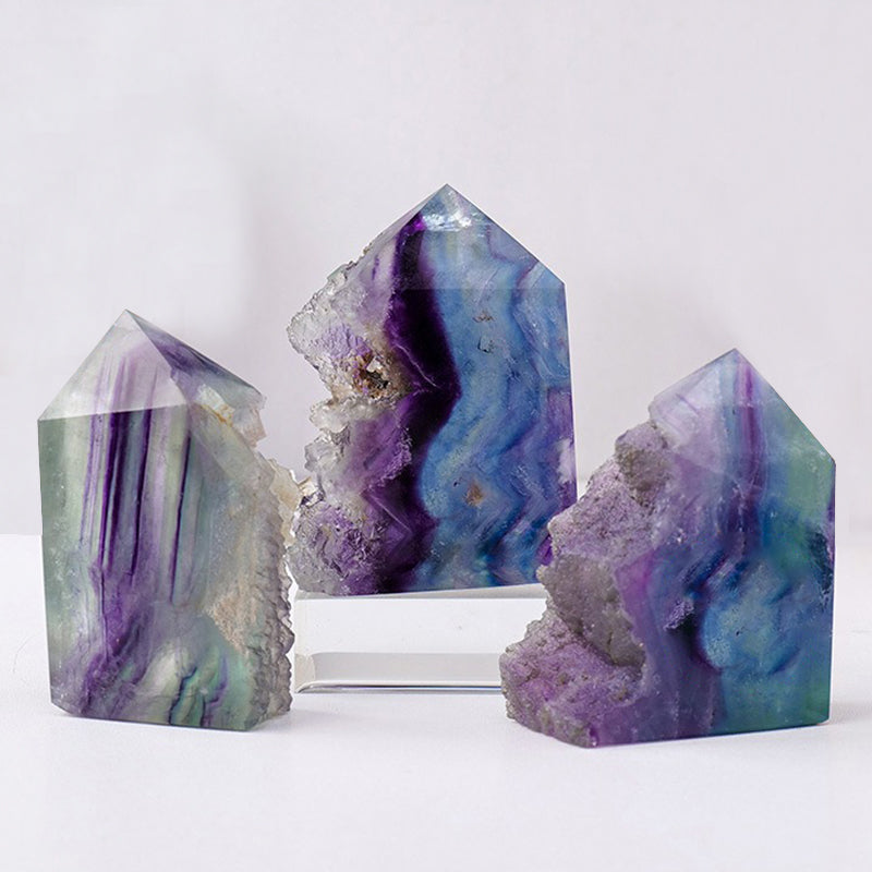 Rainbow Fluorite tower - Spiritual Enhancement, Emotional Relief & Negative Energy Removal