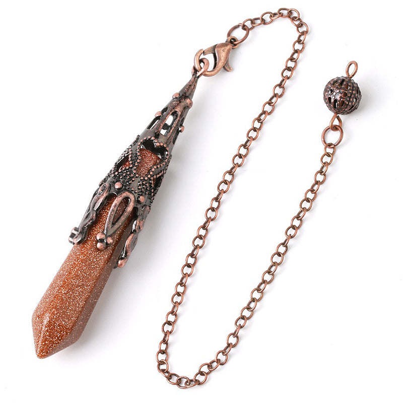 Crystal Cut Edge Natural Crystal Pendulum - The perfect companion to your witch's magic