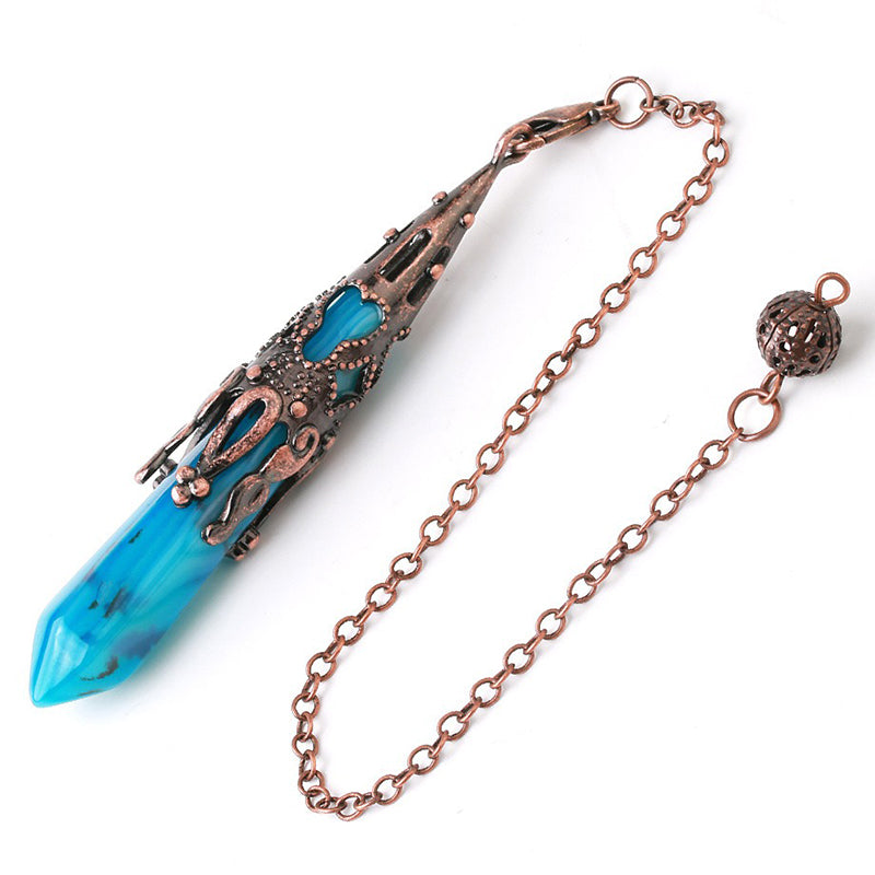 Crystal Cut Edge Natural Crystal Pendulum - The perfect companion to your witch's magic