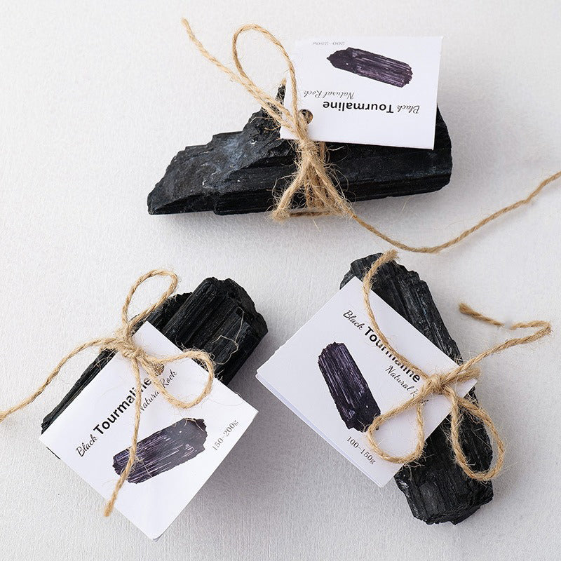 Black Tourmaline Raw Crystal Ornaments- Protect & Purify