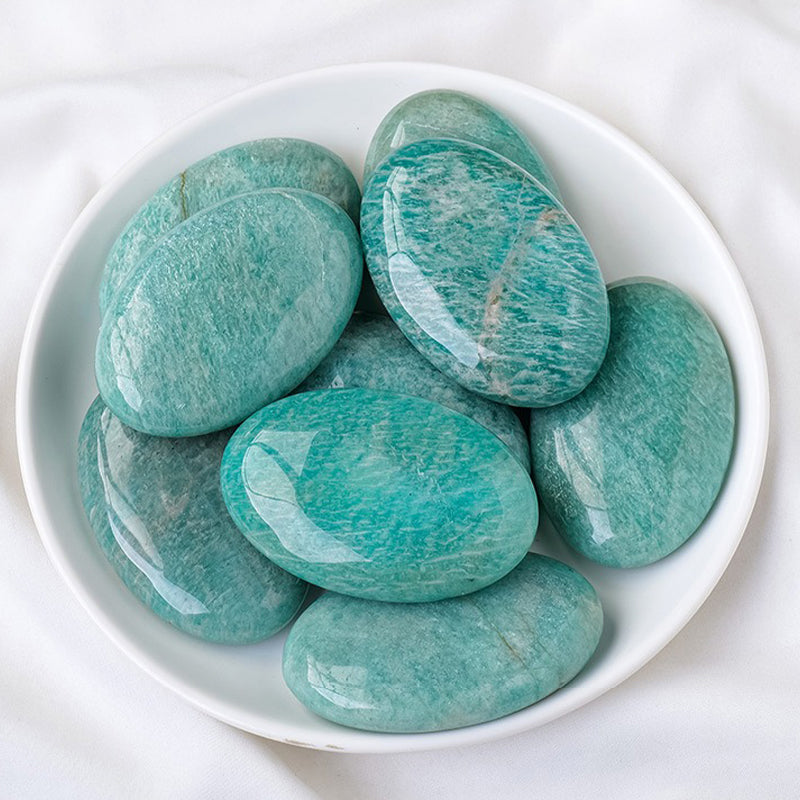 Amazonite Crystal Palm Stone - Purge Negativity & Ignite Your Inner Confidence