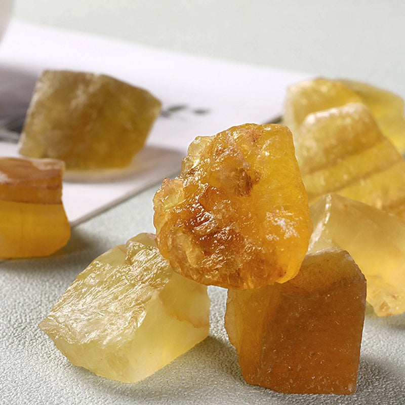 Yellow Fluorite Raw Crystal - Enhance Creativity, Relationships & Efficiency