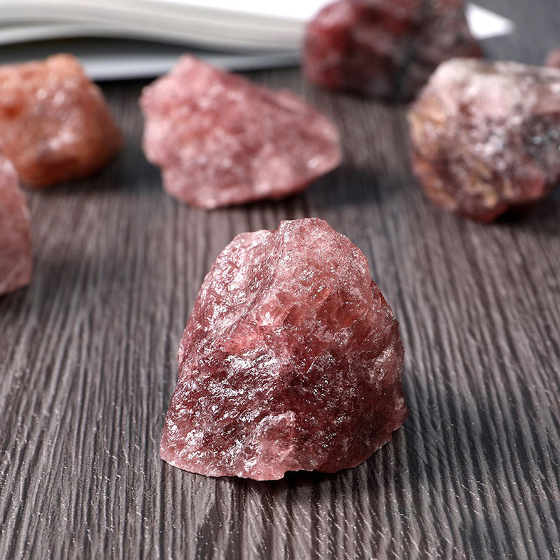 Strawberry Quartz Raw Crystal -Self-Confidence, Love Fortune & Interpersonal Harmony