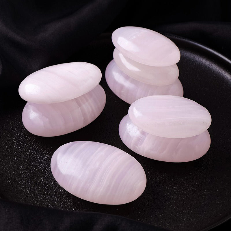 Pink Calcite Palm Stone - Emotional Harmony & Love Enhancement