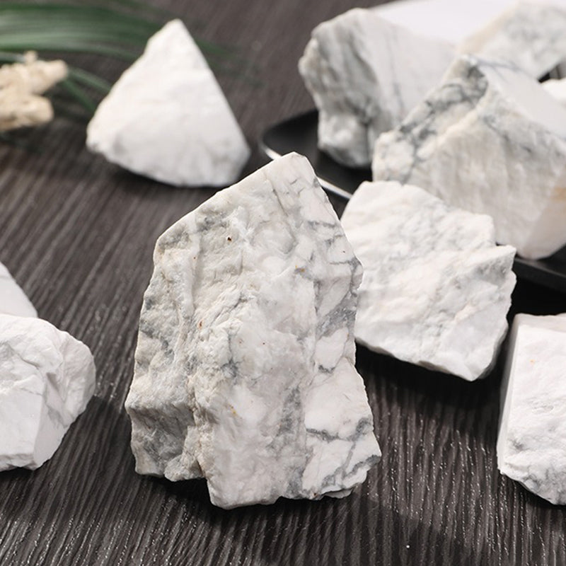 White Howlite Stone for Calming Stress Relief, Anxiety Reduction, and Spiritual Growth