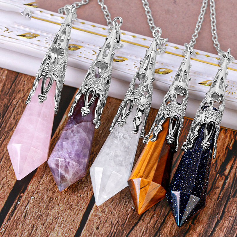 Crystal Ribbon Natural Crystal Pendulum - The Mysterious Messenger of Witch Magic