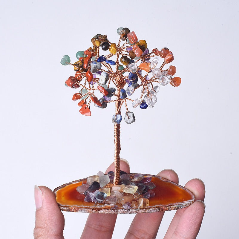 Witch's Choice: Natural Agate Chip Base Money Tree, Crystal Tree of Life Magic Comes