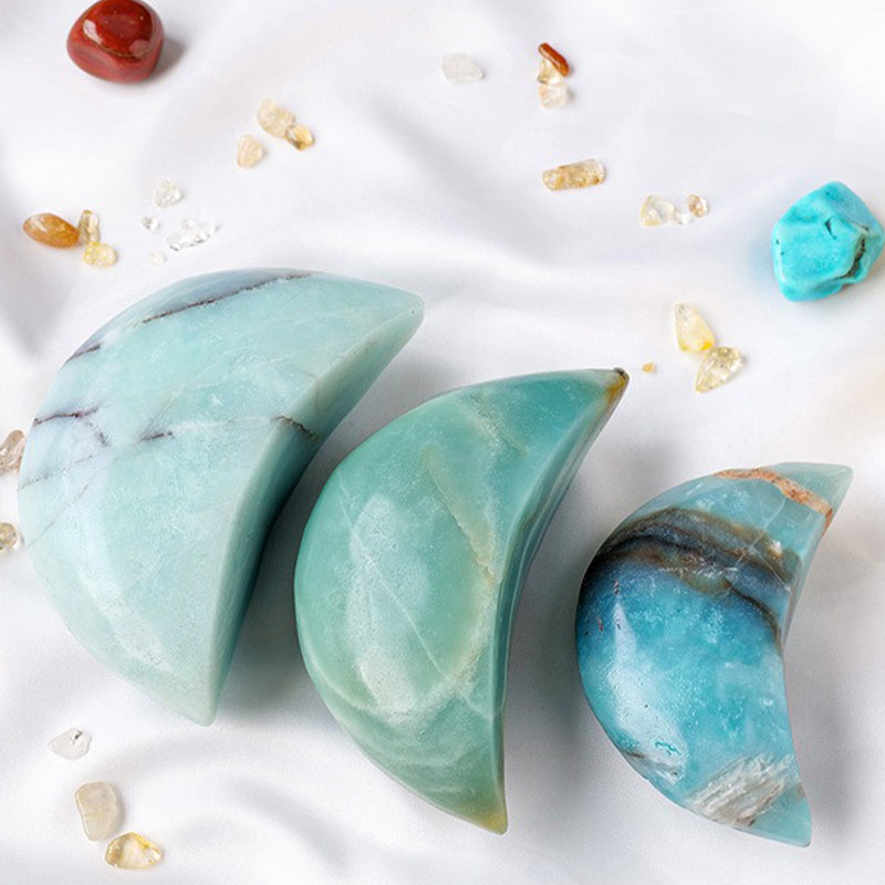 Blue Amazonite Palm Stone: Emotion Regulation, Self-Confidence, Spiritual Growth