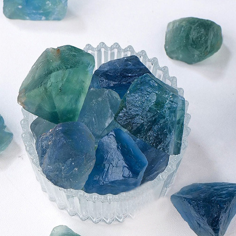 Blue Green Fluorite Raw Crystal - Emotional Stability, Enhanced Confidence & Courage