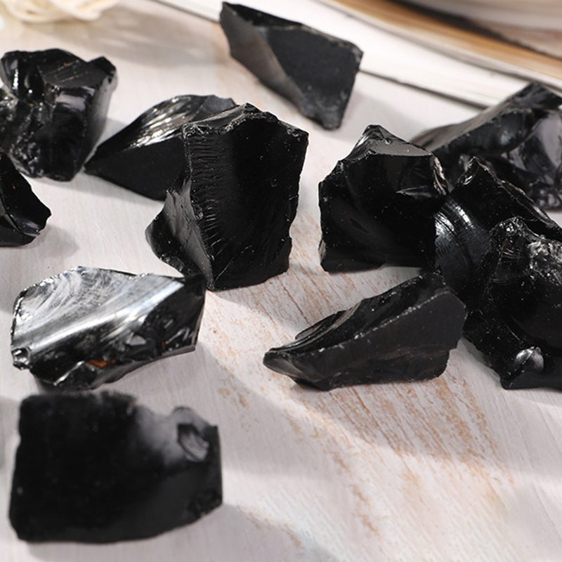 Obsidian Crystal Raw Stone - Protection, Energy Boost & Mind-Body Balance