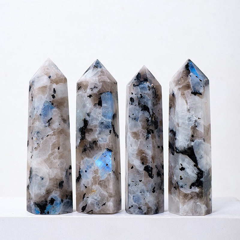 Rainbow Moonstone Tower - Emotional Stabilizer and Spiritual Enhancer