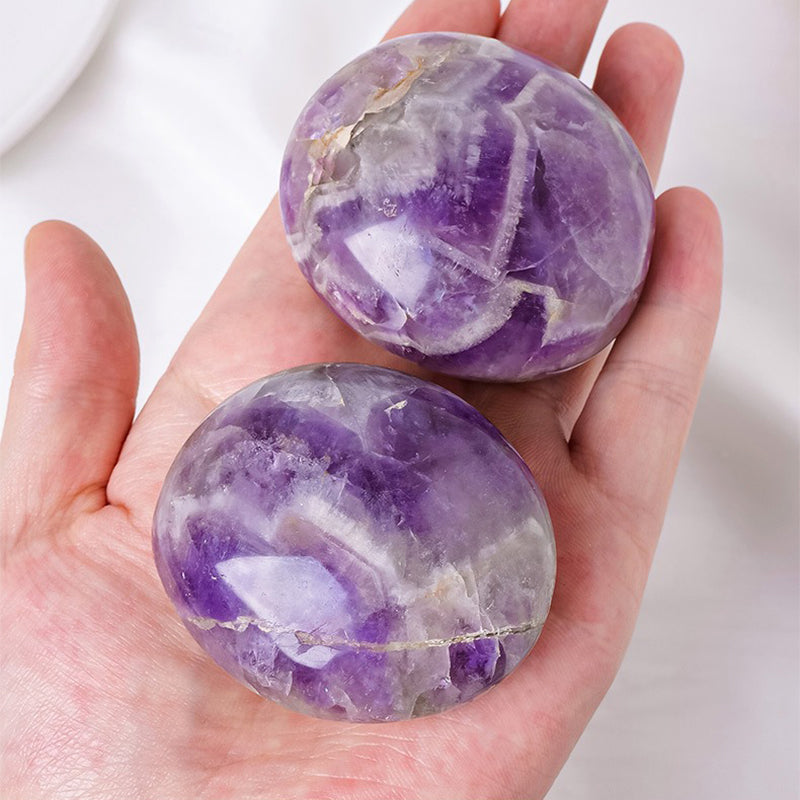 Fantasy Amethyst Palm Stone - Emotional Stability, Spiritual Enhancement