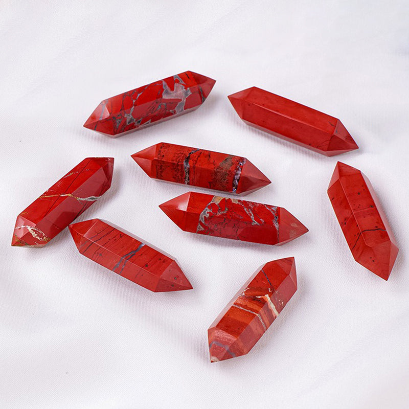 Red Jasper Double Terminated - Enhance Energy, Boost Immunity, Relax Mood, Improve Wisdom