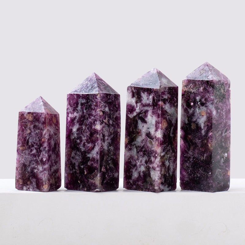 Purple Lepidolite Tower - Energy Purification, Spiritual Enlightenment, Emotional Healing