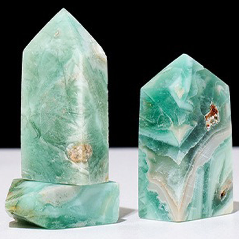 Green Phantom Fluorite Tower - Balance Energy, and Promote Heart Chakra Health