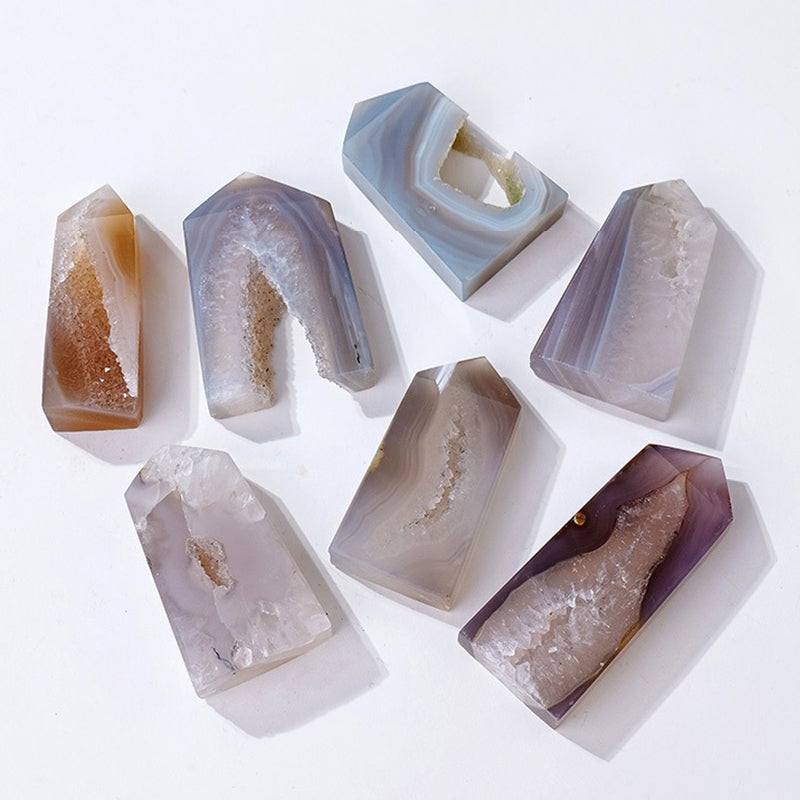 Agate Geode Tower - Enhance Wealth, Luck, and Promote Emotional Harmony