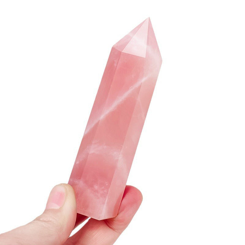 Rose Quartz Tower - Stress Relief, Meditation and Intuition Enhancement