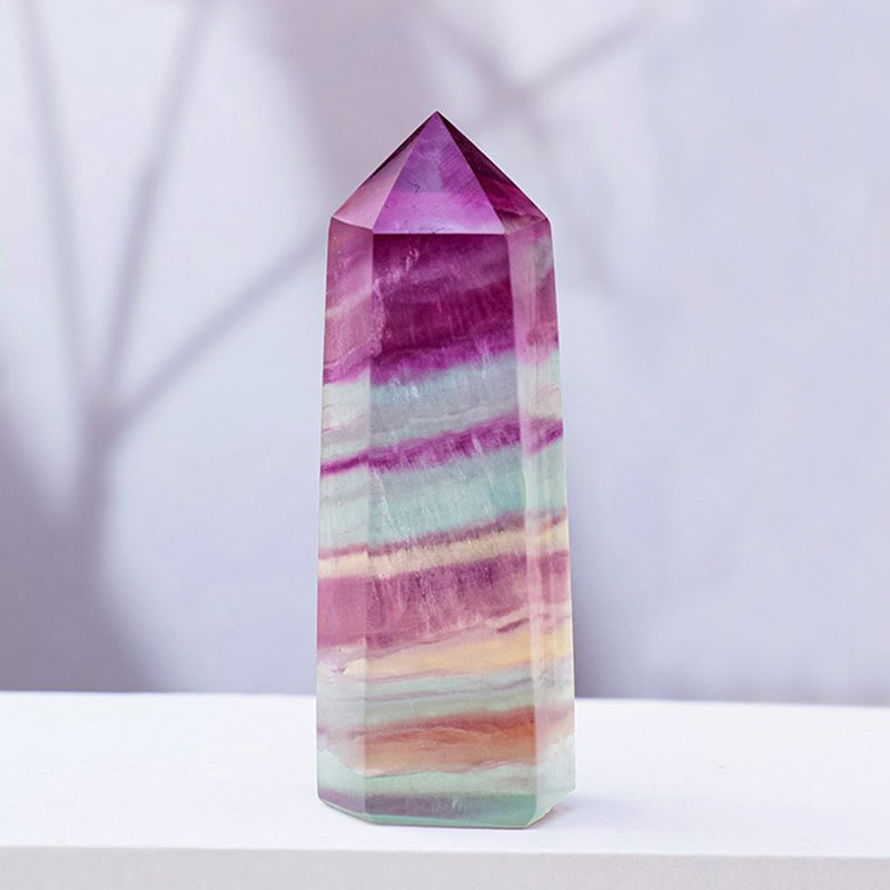 Candy Rainbow Fluorite Tower - Enhance Intelligence, Spirituality & Emotional Stability