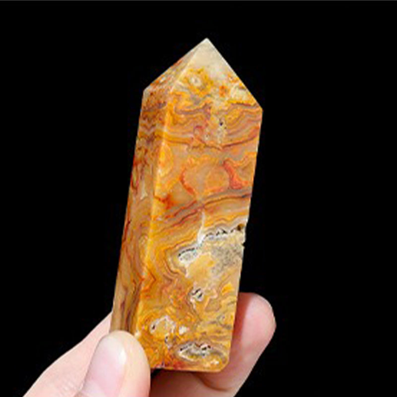 Crazy Lace Agate Tower - Enhance Courage and Confidence, Purify Energy