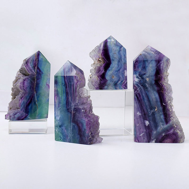 Rainbow Fluorite tower - Spiritual Enhancement, Emotional Relief & Negative Energy Removal