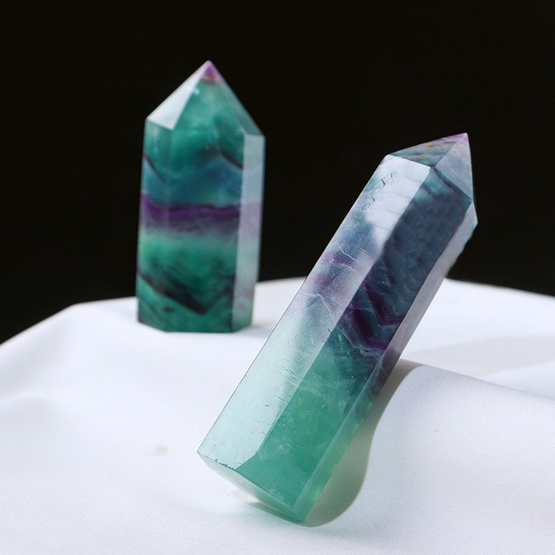 Green Purple Fluorite Tower - Spiritual Growth, Emotional Stability, Strengthen Relationships