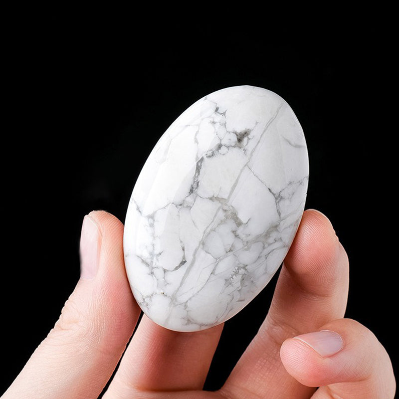 White Turquoise Palm Stone - Enhance Mood, Improve Sleep, Remove Negative Energy