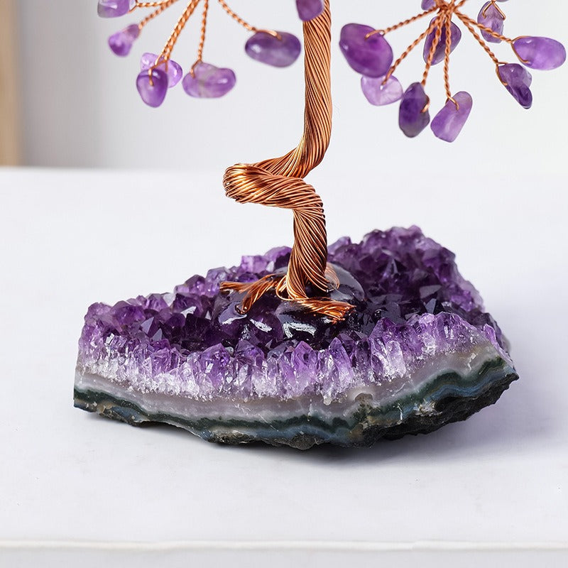 Witch's Gift: Natural Amethyst Cluster Base Gravel Money Tree, Life-Giving Crystal Magic