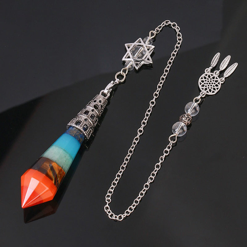 even Color Crystal Ribbon Natural Crystal Pendulum - Revealing the Colorful Mysteries of Witch Magic