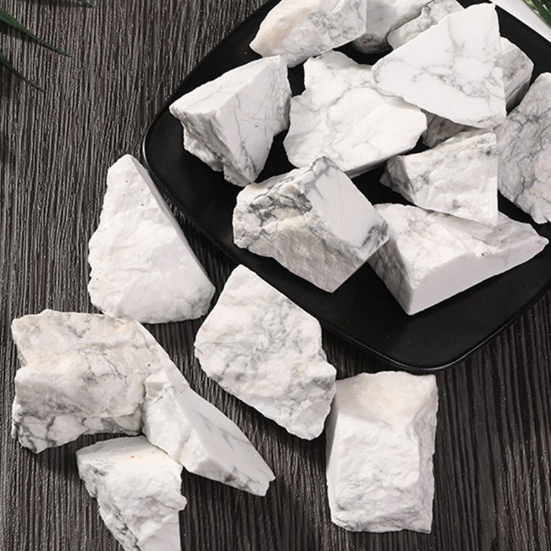 White Howlite Stone for Calming Stress Relief, Anxiety Reduction, and Spiritual Growth